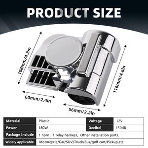 <span class=keywords><strong>Klaxon</strong></span> à air pour <span class=keywords><strong>train</strong></span> 130 dB, 12 V, super puissant, avec compresseur, couvercle universel pour camion, moto, <span class=keywords><strong>voiture</strong></span>, SUV, bateau, véhicule tout-terrain - Product Image 6