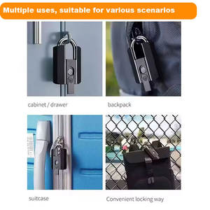 Vente flash - Serrure de porte intelligente TT LOCK avec empreinte digitale, cadenas intelligent avec clé, cadenas intelligent rechargeable - Product Image 3