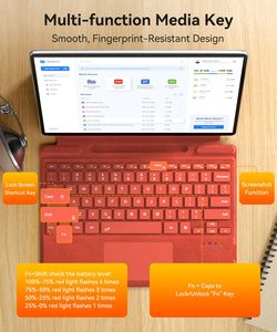 <span class=keywords><strong>Clavier</strong></span> magnétique <span class=keywords><strong>avec</strong></span> rétroéclairage 7 couleurs et support pour stylet pour Microsoft Surface Pro 11/10/9/8/X 13 pouces - Product Image 4