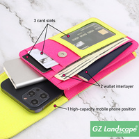 Tendance rose fluorescent vert sac à bandoulière dames écran tactile toile messager portefeuille téléphone portable sac à bandoulière pour iphone
