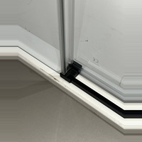 Paroi de douche FUSA Architectural en acier inoxydable 304 pour cabine de douche, 2 coulissantes, 2 fixes, verre trempé de 6 mm