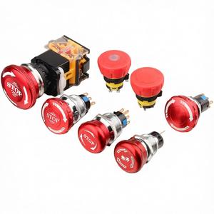 Bouton d'arrêt d'urgence champignon 22 mm, interrupteur de sécurité verrouillable à rotation, étanche IP55, pièce de rechange industrielle CE RoHS - Product Image 6