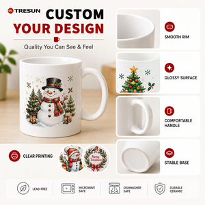 Tazas Personalizadas a Precio de Fábrica, Tazas Navideñas Coloridas para Impresión, Taza de Café de Cerámica Blanca de Sublimación de Alta Calidad de 11 oz - Product Image 2