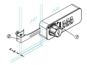 Hochwertige <span class=keywords><strong>3</strong></span> digitale schwarze <span class=keywords><strong>ABS</strong></span>-Glass chiebe schrank tür schlüssel Zahlens chloss - Product Image 6