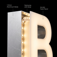 Enseigne personnalisée en lettres LED 3D, logo lumineux pour devanture de magasin, enseigne murale, plusieurs options de finition