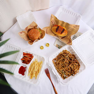 Boîte alimentaire biodégradable jetable, boîte à Bento pour gâteau à <span class=keywords><strong>déjeuner</strong></span>, 10 pièces - Product Image 5