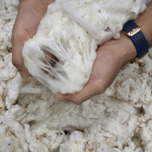Fibres de coton peigné blanches en vrac, déchets textiles, matériau de rembourrage pour le rembourrage industriel, recyclage, VDELTA - Product Image 1