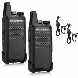Mini Radio Walkie Talkie BF-666S UHF 400-470MHz para Radios Ham, Cargador USB, Transceptor, Comunicador, 3W, Alcance de 0-5km - Product Image 1
