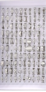 Anello in titanio regolabile retrò semplice di vendita caldo per coppie di uomini e donne anello aperto Multi-stile in acciaio inossidabile - Product Image 4