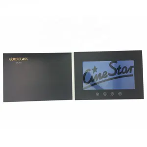 COTE Glod Class 10.1 Inch IPS Lcd Screen Greeting Video Brochure Postcard In A4 Paper Size For Wedding Invitation Gitts Items