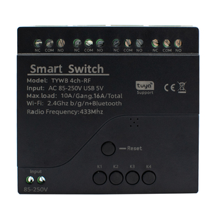 Tuya AC 85-250V 4 canales Wifi Smart Home Appliance <span class=keywords><strong>Control</strong></span> <span class=keywords><strong>Switch</strong></span> Module 4CH 10A Relay Momentary Toggle Interlock - Product Image 1