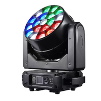Lampe de table de danse à points LED 19X25W 4IN1 contrôlée par points, DMX512, grand faisceau d'éclairage à tête oscillante, adapté aux soirées DJ et aux concerts
