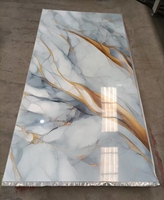 Panneau mural en PVC à motif marbre de luxe, revêtement UV, imperméable, vente en gros pour la rénovation commerciale