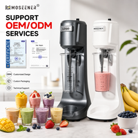 Machine à milkshake commerciale MOSEEENER, mixeur à boisson à vitesse variable à tête unique, blender électrique pour milkshake, smoothie, frappé