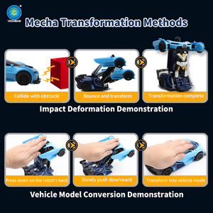 Coche Robot Transformable con Control Remoto 2 en 1, Coche Deportivo con Luces LED que se Activan al Impacto - Product Image 2