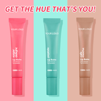 Baume à lèvres repulpant végétalien à l'acide hyaluronique et aux peptides, hydratation longue durée, brillant et non teinté, marque privée