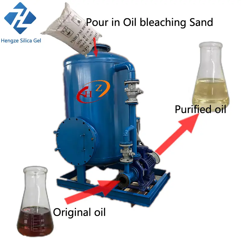 high speed black oil cleaning equipment silica gel filter machine oil purifier diesel bleaching filter tank