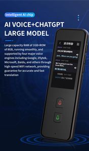 Traducteurs intelligents M10 137 en ligne 16 hors ligne pour voyages d'affaires, écran couleur, Wi-Fi 2.4G 5G, Bluetooth, <span class=keywords><strong>traduction</strong></span> de photos et de groupes de messages - Product Image 4