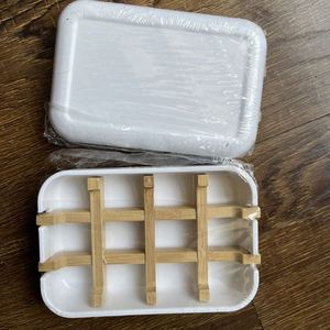 Bathroom Accessories <b>Bamboo</b> Fiber <b>Soap</b> Bars Box for Shower - Product Image 6
