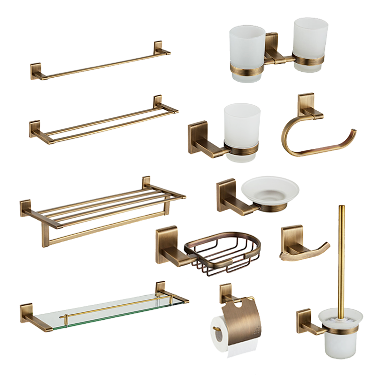 Hotel Square Design Brass Antique Bathroom