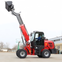 Nouveau SHANNENG TL1500 Chargeur télescopique 1,5 tonne 3,5 m Mini-chargeur frontal 4x4 avec pneus pleins pour travaux de terrassement et de construction
