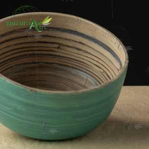 Fabricant d'équipement d'origine Ensemble de récipients de stockage de cuisine de style classique fabriqués à la main respectueux de l'environnement Bols couverts en bambou laqué jetables - Product Image 4