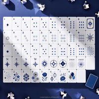 Tuiles de Mahjong Américaines Personnalisées 160 Pièces, Motif Floral Rose Pétale, Ensemble Jardin, Marque CRD, OEM ODM, pour Mariage et Événements Romantiques