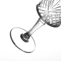 Copa de Vino de Cristal Transparente Tallada a Mano, con Logotipo Grabado con Láser Personalizado OEM, de Varias Alturas, para Catering y Bodas