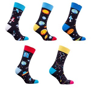 Wowei Mens Funny Chaussettes Crazy Novelty Crew Chaussettes Coton Coloré Confortable Funky Graphic Patterned Space Food Animal Chaussettes - Product Image 3