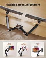 Écran articulé réglable double double moniteur support de bras ordinateur de bureau compétence tech vertical DM09-02 de profil de bras dentaire