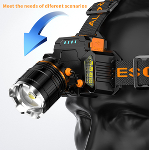 2025 New <span class=keywords><strong>Torch</strong></span> ánh sáng đầu đèn câu cá săn bắn ánh sáng màu đỏ cảnh báo <span class=keywords><strong>LED</strong></span> sạc <span class=keywords><strong>Led</strong></span> zoom đèn pha - Product Image 6