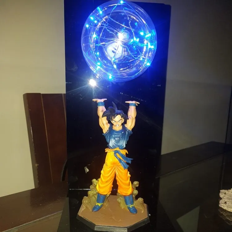 Dragon topu lambası Z Vegeta ve oğlu Goku güç gece lambası flaş RGB aydınlatma aksiyon figürü bütün Set ejderha ışık