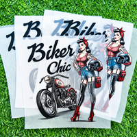 Autocollants de transfert DTF personnalisés style pin-up vintage, motifs rétro pour T-shirts et vêtements, impression sur mesure