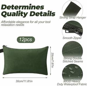 Canvas Tool Bag Pouch Multipurpose Pouch Zipper Tool Storage Bag - Product Image 2
