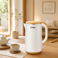Machine à café et thé électronique portable, contrôle de la température, 360 pichet en acier inoxydable, appareils d'hôtel, bouilloire électrique intelligente