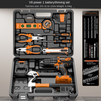 Boîte à outils multifonctionnelle complète pour électriciens, comprenant une raclette, des outils électriques portatifs, et un coffret rigide ODM.
