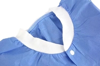 Blouse de laboratoire jetable non tissée blanche avec poche, robe de visiteur pour hôpital, clinique dentaire, usine