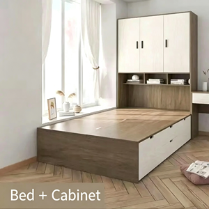 Base de Cama Tatami de Madera de Diseño Moderno y Tamaño Personalizado con Contenedores de Almacenamiento Extraíbles y Base de Plataforma Resistente para Dormitorios - Product Image 2