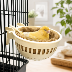 Natural Hemp Padded Plastic European Bird Nest Special Breeding <strong>Box</strong> for Aviary Cage Accessories - Product Image 1