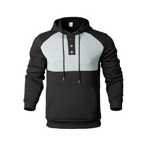 Sweat-shirt décontracté sportif personnalisé en coton et polyester mélangé de qualité supérieure, avec logo personnalisé, taille plus, patchwork - Product Image 1