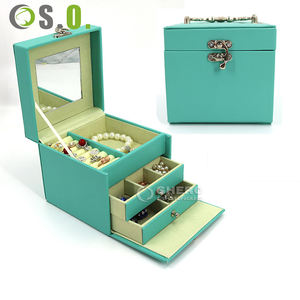 Caja de Almacenamiento Multifuncional Personalizada, Caja de Almacenamiento de Joyas de Viaje de Cuero PU Portátil, Organizador de Aretes y Collares de Gran Capacidad - Product Image 4