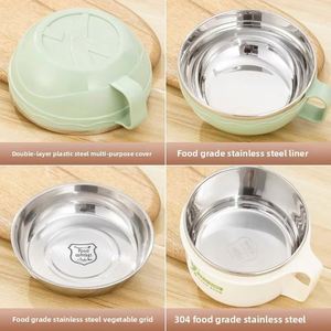 304 Stainless Steel Snack Large-Capacity Detachable Instant <b>Noodle</b> <b>Cup</b> and Bowl Student Lunch Bento Box - Product Image 4