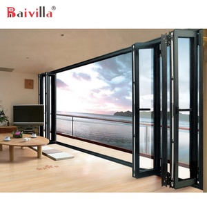 Siêu thị hiện đại căn hộ lối vào hội trường trượt gấp cửa ra vào thiết kế mới nhất nhôm an ninh gấp gấp gấp bệnh viện khách sạn - Product Image 3