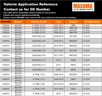 G42054 MASUMA Auto Matic Shock Absorber Depan/Kanan untuk NISSAN X-TRAIL T31. 2000cc. E4302-3UB0B E4302-3UZ0A 3340033
