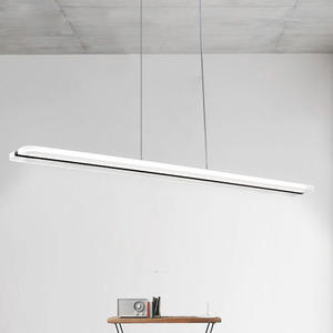 โคมระย้าห้องครัวทรงสี่เหลี่ยมสีขาว,โคมระย้าโมเดิร์นไฟLedโคมไฟจี้รับประทานอาหารแบบยาว - Product Image 3