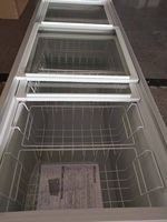 650L SD-650D porte en verre plat coffre réfrigérateur congélateur