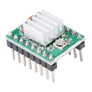 Controlador de <span class=keywords><strong>motor</strong></span> paso a paso Reprap A4988 Módulo de <span class=keywords><strong>motor</strong></span> verde con disipador de calor de aluminio rojo - Product Image 1