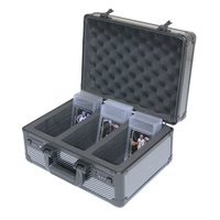 Boîte de rangement de cartes de sport de baseball personnalisée à 2 rangées, 3 rangées, 4 rangées, P-S-A, en aluminium, avec mousse EVA, prête à être expédiée.