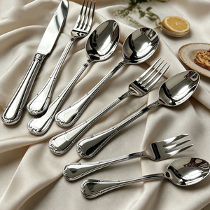Ensemble de couteau, fourchette et cuillère en acier inoxydable DSF76, 3 pièces, couverts durables pour la maison - Product Image 3