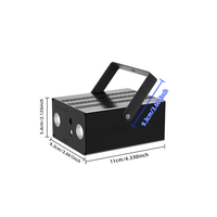 Luz de Escenario LED Doble de 10W, Colorida, para DJ, Discoteca, Bar, con Control por Voz, Láser, Control Remoto, Clasificación IP33, Regulable